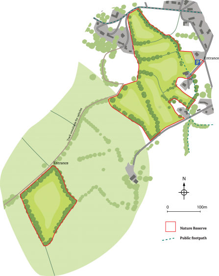 Map of Tretawdy Farm Nature Reserve