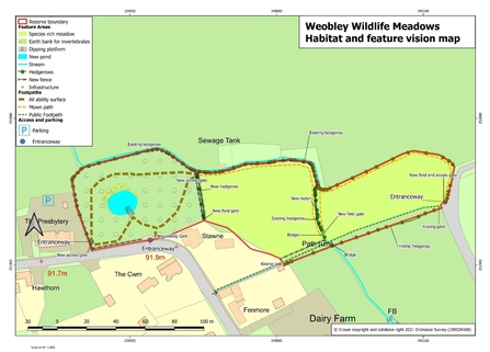 Weobley Wildlife Meadows Map