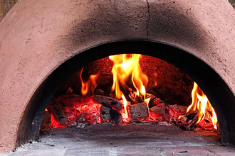 Fired up Pizza oven at Queenswood