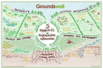 Image showing the Groundswell 5 Principles of Regenerative Agriculture