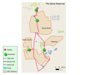 Simple map with marked route