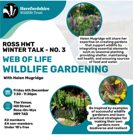 Ross Wildlife Gardening Talk poster