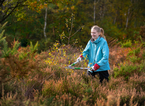 youth ranger doing practical conservation 